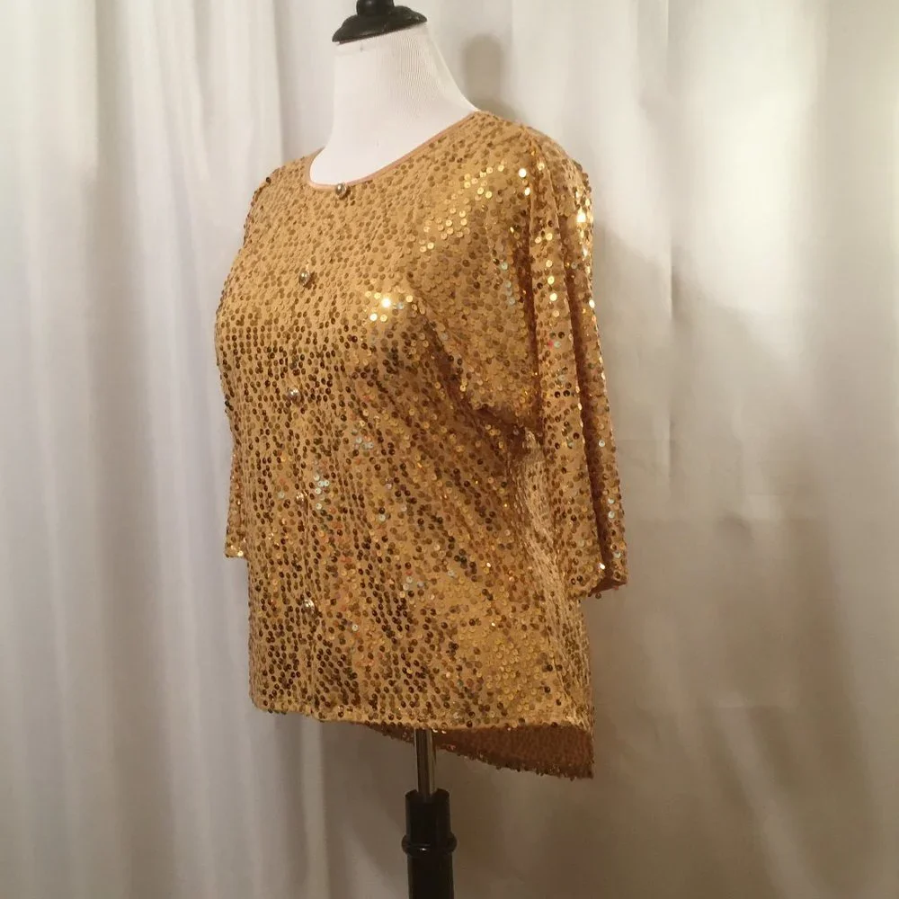 Fancy Sequined Blouse                    FREE SHIPPING - Picture 4 of 10
